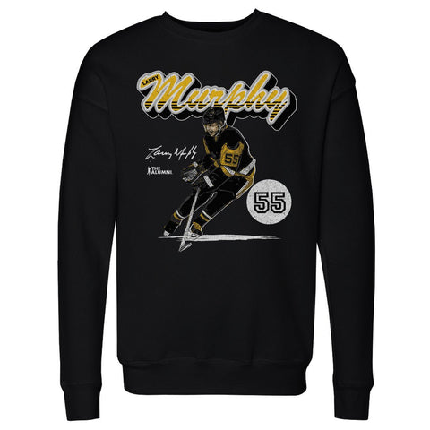 Retro Crewneck Sweatshirt Larry Murphy Pittsburgh Vintage Script Pullover Classic Fit Men's Crewneck Sweatshirt - YinzerShop