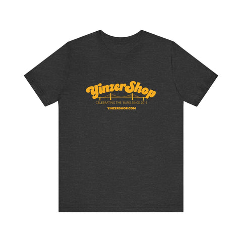 Retro Logo Tee - YinzerShop Short Sleeve Shirt | Bella Canvas 3001 Cotton T-Shirt - YinzerShop