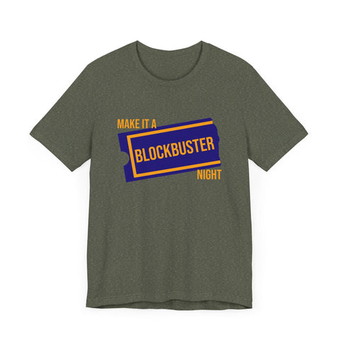 Retro Make it a Blockbuster Night - Short Sleeve Tee T-Shirt - YinzerShop