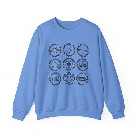 Retro Pittsburgh Icon Collage - Heavy Blend™ Crewneck Sweatshirt Sweatshirt - YinzerShop