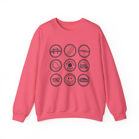 Retro Pittsburgh Icon Collage - Heavy Blend™ Crewneck Sweatshirt Sweatshirt - YinzerShop