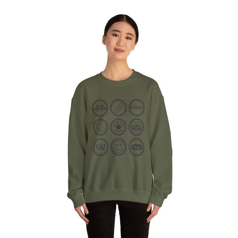 Retro Pittsburgh Icon Collage - Heavy Blend™ Crewneck Sweatshirt Sweatshirt - YinzerShop
