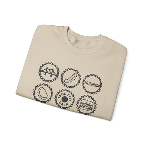 Retro Pittsburgh Icon Collage - Heavy Blend™ Crewneck Sweatshirt Sweatshirt - YinzerShop