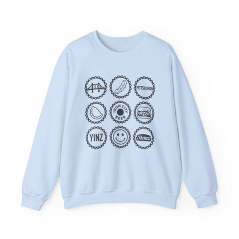 Retro Pittsburgh Icon Collage - Heavy Blend™ Crewneck Sweatshirt Sweatshirt - YinzerShop