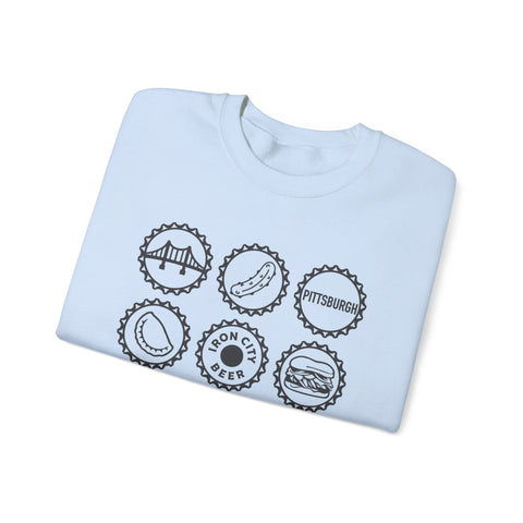 Retro Pittsburgh Icon Collage - Heavy Blend™ Crewneck Sweatshirt Sweatshirt - YinzerShop