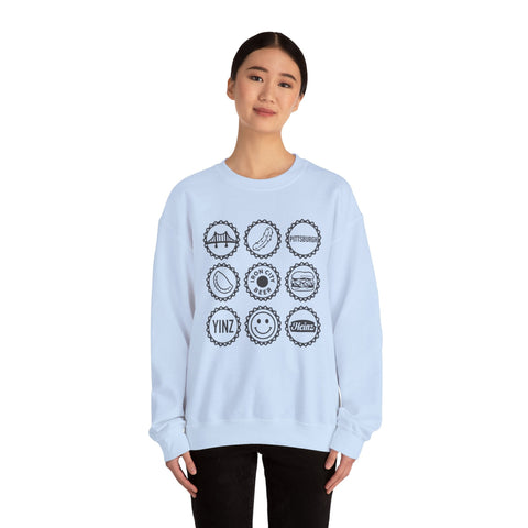 Retro Pittsburgh Icon Collage - Heavy Blend™ Crewneck Sweatshirt Sweatshirt - YinzerShop