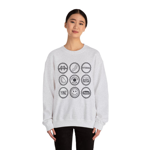 Retro Pittsburgh Icon Collage - Heavy Blend™ Crewneck Sweatshirt Sweatshirt - YinzerShop