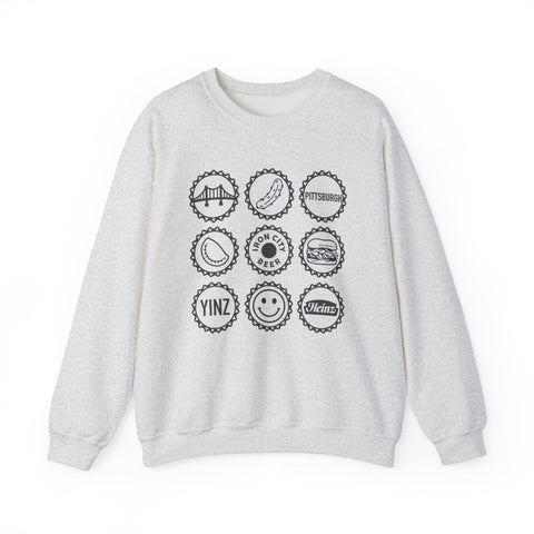 Retro Pittsburgh Icon Collage - Heavy Blend™ Crewneck Sweatshirt Sweatshirt - YinzerShop
