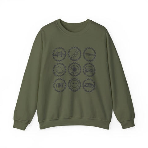 Retro Pittsburgh Icon Collage - Heavy Blend™ Crewneck Sweatshirt Sweatshirt - YinzerShop