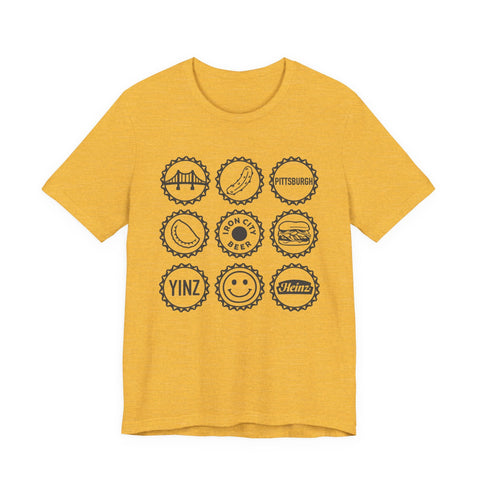 Retro Pittsburgh Icon Collage - Unisex Jersey Short Sleeve Tee T-Shirt - YinzerShop