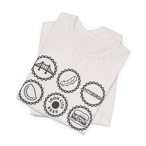 Retro Pittsburgh Icon Collage - Unisex Jersey Short Sleeve Tee T-Shirt - YinzerShop
