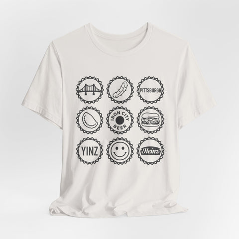 Retro Pittsburgh Icon Collage - Unisex Jersey Short Sleeve Tee T-Shirt - YinzerShop