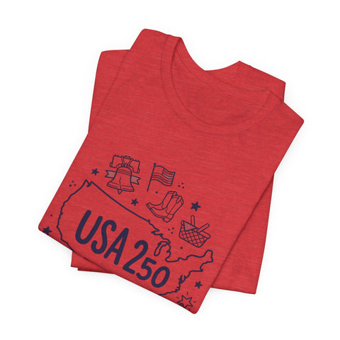 Retro USA Map Graphic Tee | 4th of July Stars & Stripes, Patriotic Vintage T-Shirt - YinzerShop