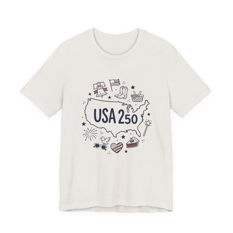 Retro USA Map Graphic Tee | 4th of July Stars & Stripes, Patriotic Vintage T-Shirt - YinzerShop