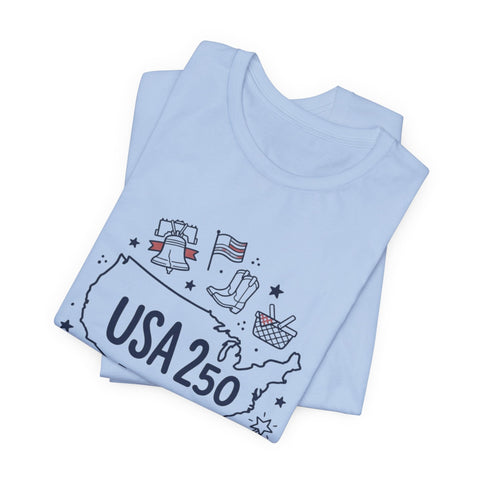 Retro USA Map Graphic Tee | 4th of July Stars & Stripes, Patriotic Vintage T-Shirt - YinzerShop