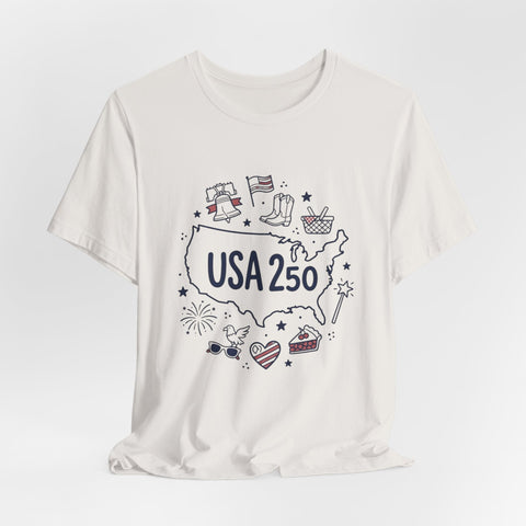 Retro USA Map Graphic Tee | 4th of July Stars & Stripes, Patriotic Vintage T-Shirt - YinzerShop