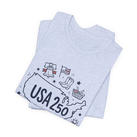 Retro USA Map Graphic Tee | 4th of July Stars & Stripes, Patriotic Vintage T-Shirt - YinzerShop