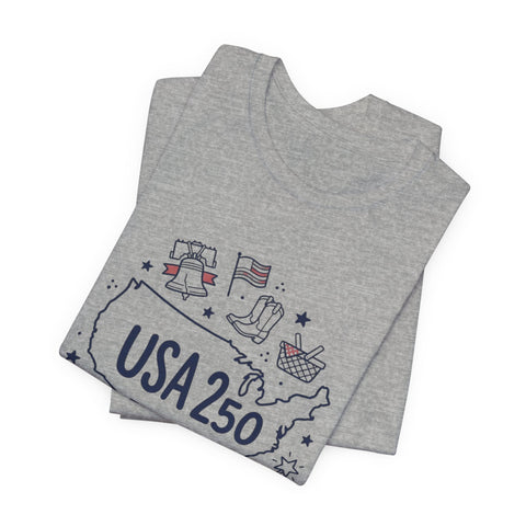 Retro USA Map Graphic Tee | 4th of July Stars & Stripes, Patriotic Vintage T-Shirt - YinzerShop