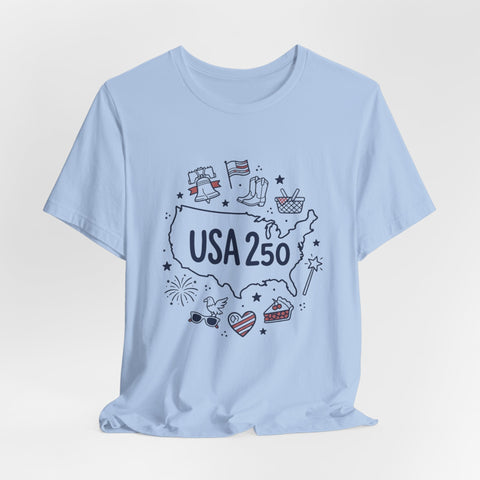 Retro USA Map Graphic Tee | 4th of July Stars & Stripes, Patriotic Vintage T-Shirt - YinzerShop
