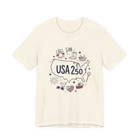 Retro USA Map Graphic Tee | 4th of July Stars & Stripes, Patriotic Vintage T-Shirt - YinzerShop