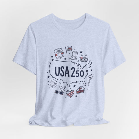 Retro USA Map Graphic Tee | 4th of July Stars & Stripes, Patriotic Vintage T-Shirt - YinzerShop