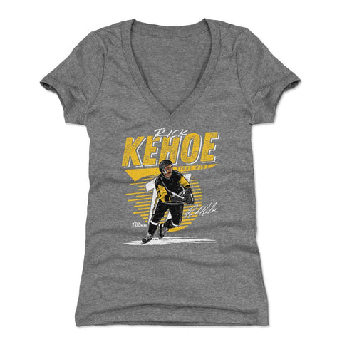 Rick Kehoe Pittsburgh T-shirt – Slim Fit Tri Color V-Neck Tee, Retro Hockey Shirt Women's V-Neck T-Shirt - YinzerShop