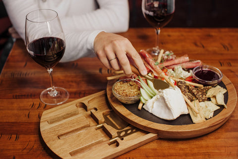 Pittsburgh Panthers - Insignia Acacia and Slate Serving Board with Cheese Tools  Picnic Time Family of Brands   