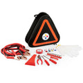 Roadside Emergency Kit - Pittsburgh Steelers Compact Car Kit with Reflective Hazard Sign Licensed - YinzerShop