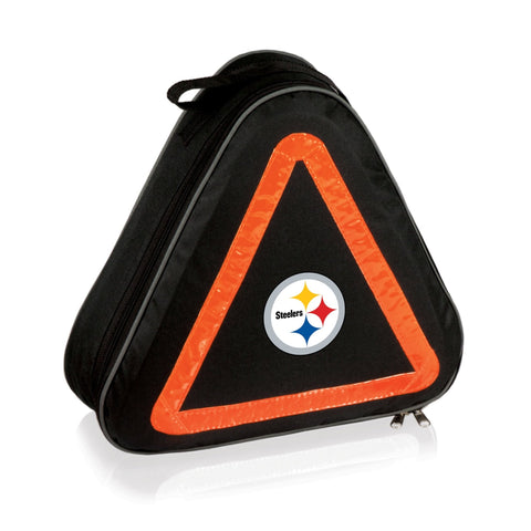Roadside Emergency Kit - Pittsburgh Steelers Compact Car Kit with Reflective Hazard Sign Licensed - YinzerShop