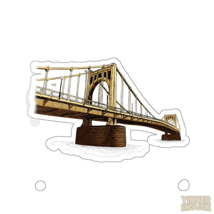 Roberto Clemente Bridge | Kiss-Cut Stickers Stickers Printify 2x2" White 