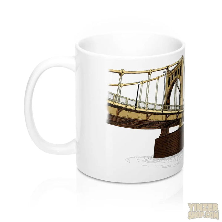 Roberto Clemente Bridge, Pittsburgh | Coffee Mug 11oz Mug Printify   