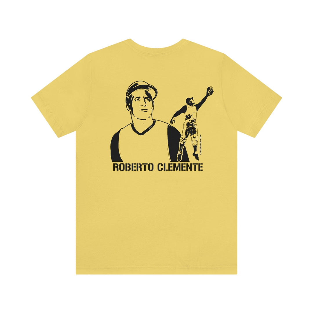 Roberto Clemente Legend T-Shirt - Back-Printed Graphic Tee T-Shirt Printify   