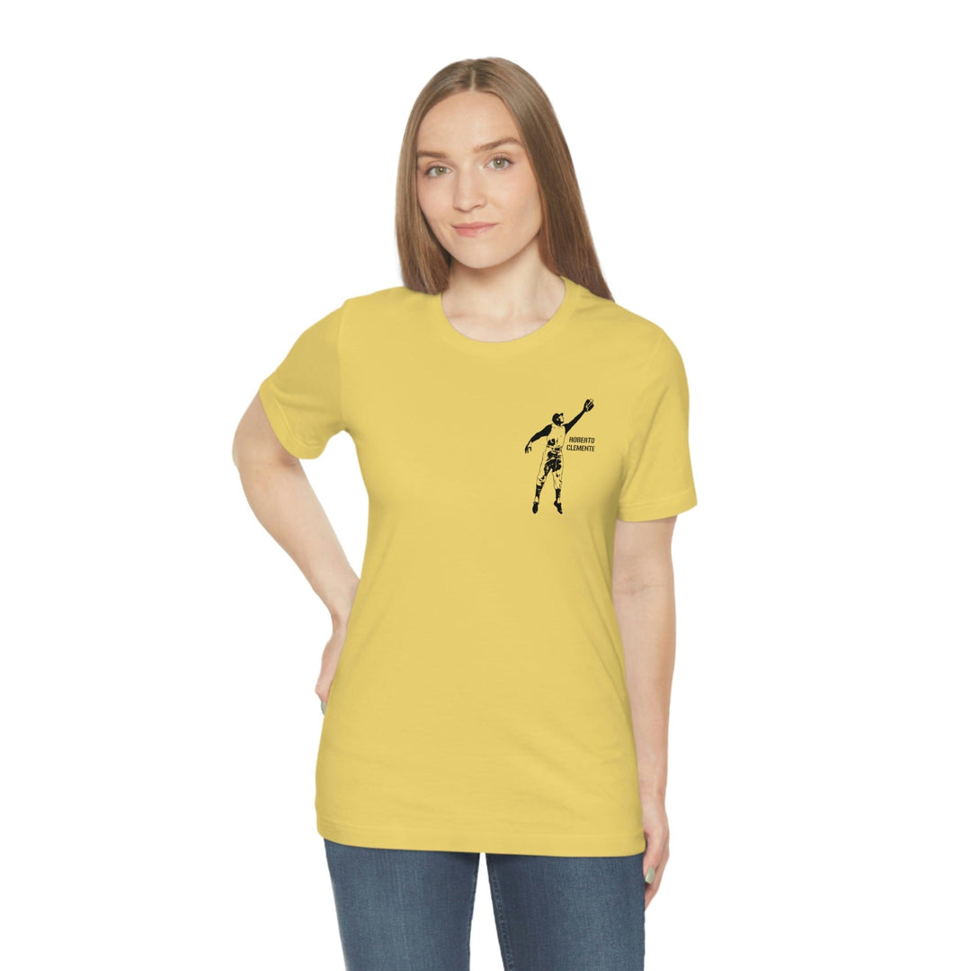 Printify Roberto Clemente Legend T-Shirt - Back-Printed Graphic Tee