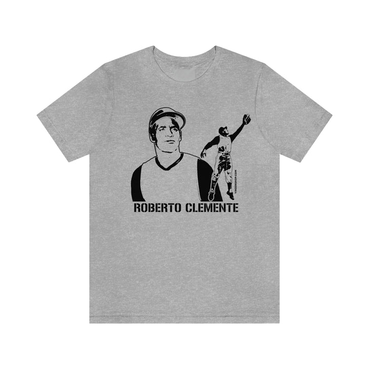 Roberto Clemente Legend T-Shirt Short Sleeve Tee T-Shirt Printify Athletic Heather S 
