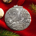 Rock N Roll Ornament – Rock-N-Roll Santa Aluminum Holiday Ornament for Music Lovers - YinzerShop
