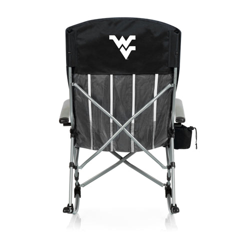 Rocking Camp Chair - West Virginia Mountaineers Foldable Camping Chair With Steel Frame Licensed - YinzerShop