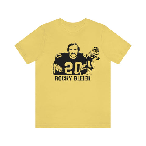 Rocky Bleier Legend T-Shirt Short Sleeve Tee T-Shirt Printify Yellow S 