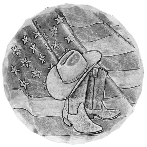 Rodeo Boots Coaster | Wendell August Forge Western Coasters & Cowboy Drink Mats - YinzerShop