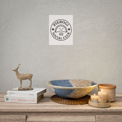 Rolled Poster - Pierogi Social Club Vintage City Art Print with Giclée Printing Poster - YinzerShop