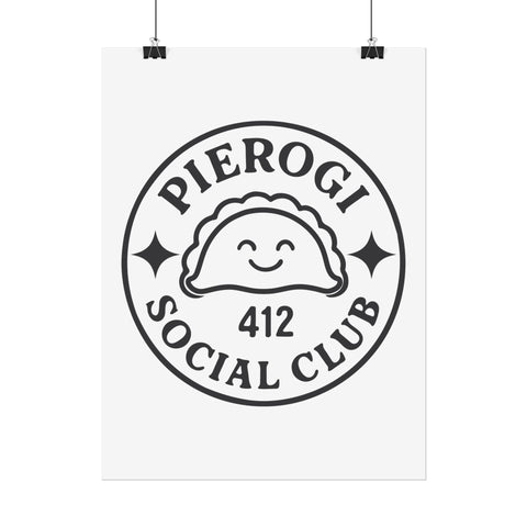 Rolled Poster - Pierogi Social Club Vintage City Art Print with Giclée Printing Poster - YinzerShop