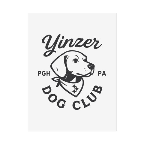 Rolled Poster – Yinzer Dog Club Vintage Art Print on Archival Paper Poster - YinzerShop