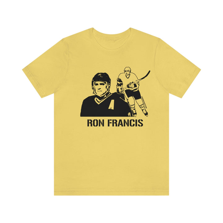 Ron Francis Legend T-Shirt Short Sleeve Tee T-Shirt Printify Yellow S 