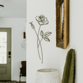 Rose Flower Wall Decor - 24 Inch Metal Rose Art | Romantic Floral Sculpture Wall Decor - YinzerShop