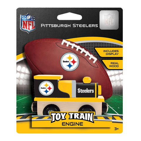 Pittsburgh Steelers Toy Train – Licensed NFL Team Logo Wooden Railroad Set
