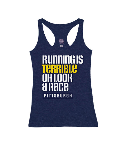 Running is Terrible oh look a race PITTSBURGH Tops - Multi-Product - YinzerShop