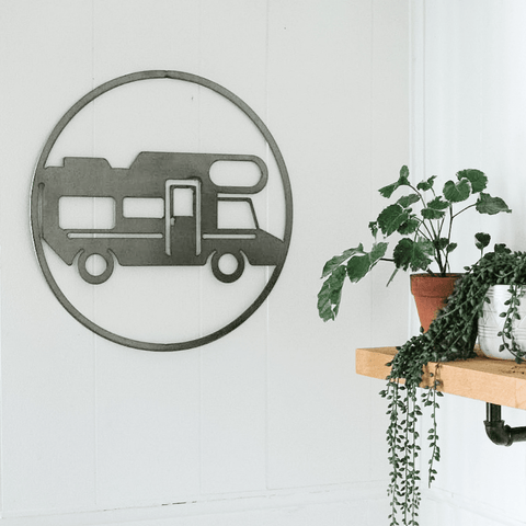 RV Camper Wall Decor - Personalized Metal Camper Sign | Rustic Travel Trailer Art Wall Decor - YinzerShop