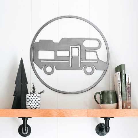 RV Camper Wall Decor - Personalized Metal Camper Sign | Rustic Travel Trailer Art Wall Decor - YinzerShop