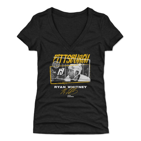 Ryan Whitney T-Shirt – Slim Fit V-Neck Tee | Pittsburgh Tones Digital Print Women's V-Neck T-Shirt - YinzerShop