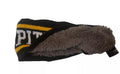 Pittsburgh Black And Gold Knit Head Band with Sherpa Fleece Lining Knit Head Band Turnovers Inc