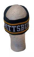 Pittsburgh Black And Gold Knit Head Band with Sherpa Fleece Lining Knit Head Band Turnovers Inc